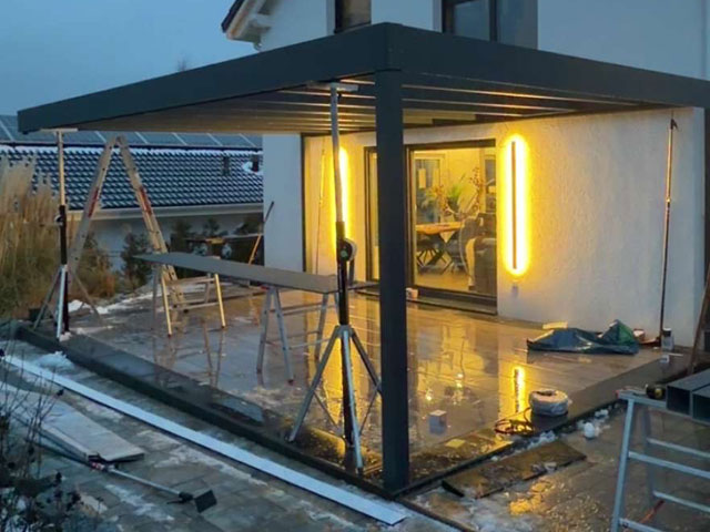 Fachgerechte Montage der Terrassenüberdachung in Hofgeismar